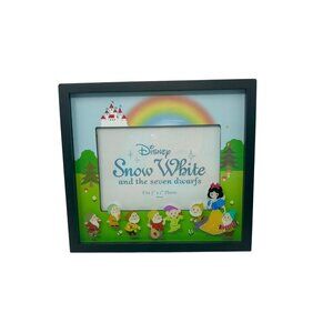 Disney Snow White & The Seven Dwarfs Photo Frame Rainbow Scene & Black Frame‎